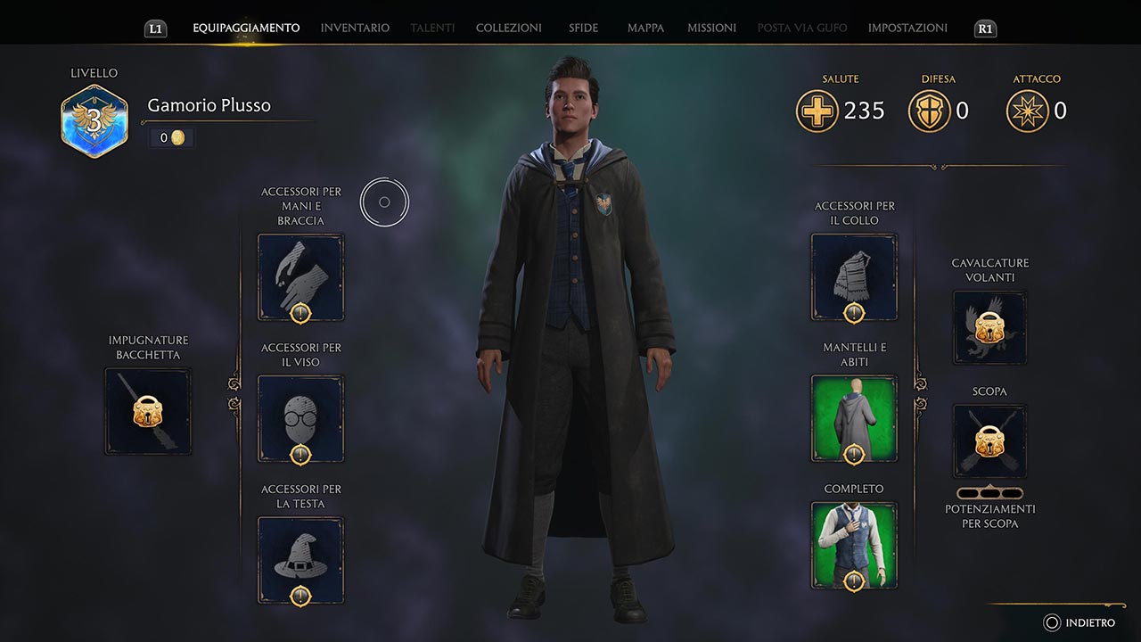 Hogwarts Legacy recensione ps5 castello equipaggiamento