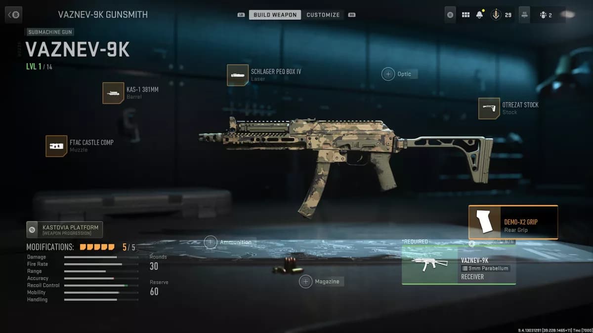 Miglior loadout Vaznev 9K
